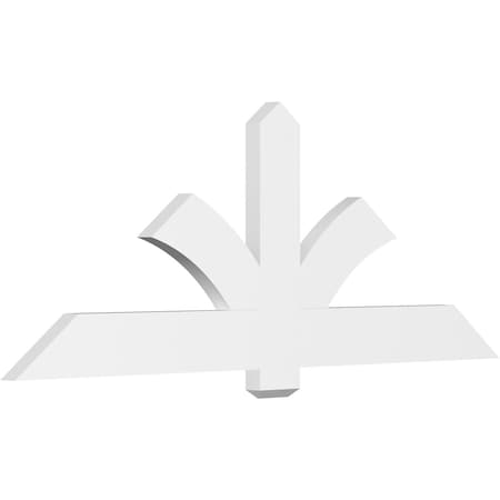 Ekena Millwork Redmond Architectural Grade PVC Gable Bracket, 72"W x 27"H x 2"D x 6"F, 9/12 Pitch GBP072X27X0206RED00